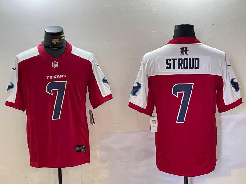 Men's Houston Texans #7 CJ Stroud Limited Red Thanksgiving Fashion FUSE Jersey Dzhi,We sell and wholesale Men's Houston Texans #7 CJ Stroud Limited Red Thanksgiving Fashion FUSE Jersey Dzhi on line form chian!